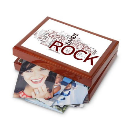 Boite cadeaux 18 cm x 23 cm : Mots sur le rock