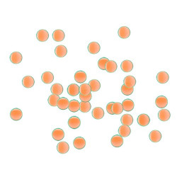 100 jetons oranges pour les jeux de loto