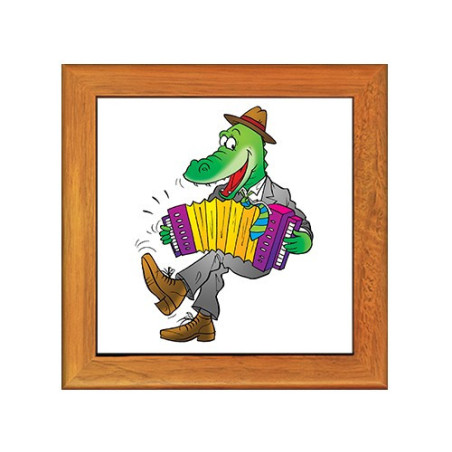 Dessous de plat : Crocodile accordéoniste