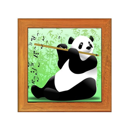 Dessous de plat : Panda flûtiste