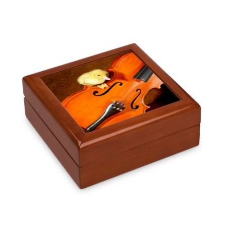Boite cadeaux 14 cm : Caneton sur violon