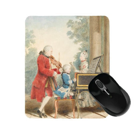 Tapis de souris 23 cm x 19 cm : Mozart père et ses deux enfants