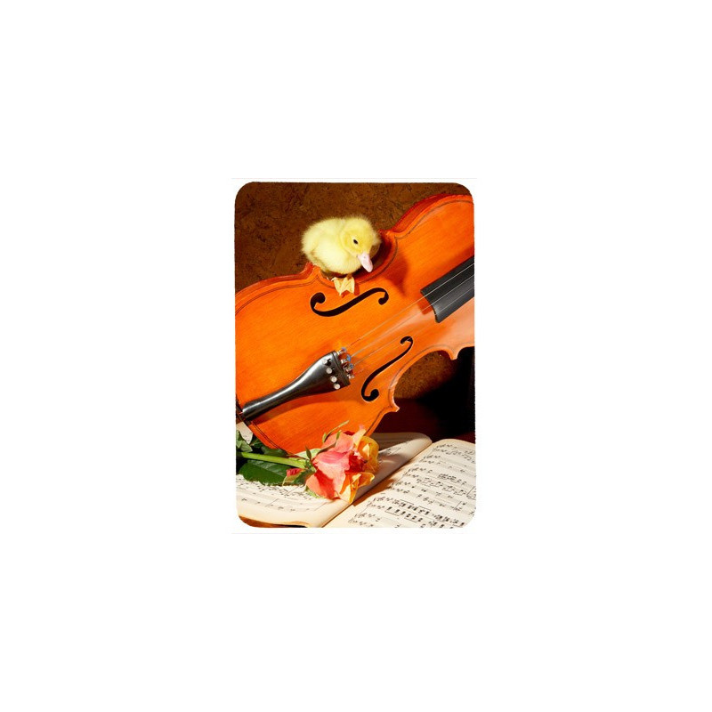 Tapis de souris 27 cm x 20 cm : Caneton sur un violon