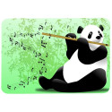 Tapis de souris 27 cm x 20 cm : Panda flûtiste