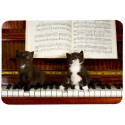 Tapis de souris 27 cm x 20 cm : Deux chatons sur un piano