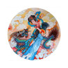 Tapis de souris rond : Peinture traditionnelle chinoise représentant une percussionniste