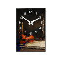Horloge Trompette, violon, flûte, hautbois, partition