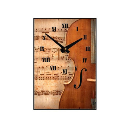 Horloge Violon devant vieille partition