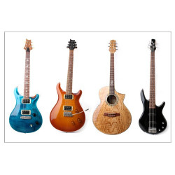 Poster 4 guitares électriques