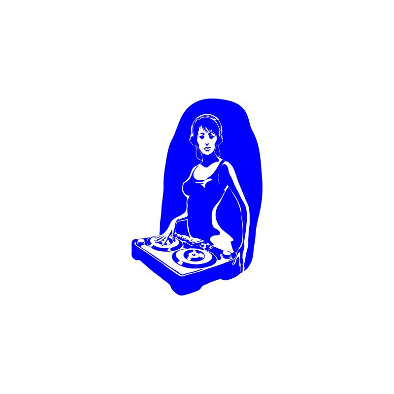 Sticker Fille DJ