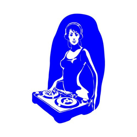 Sticker Fille DJ