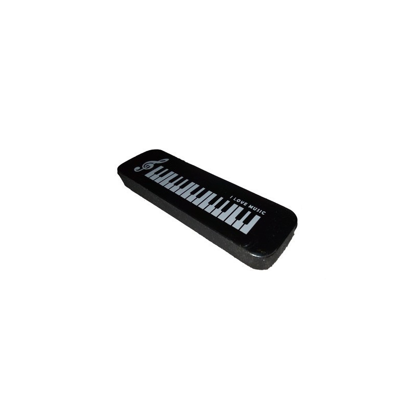 Gomme avec clavier de piano et clé de sol