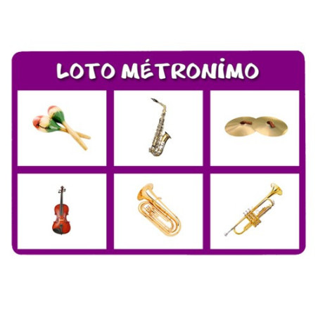 Jeu de loto : Les instruments de musique (images)