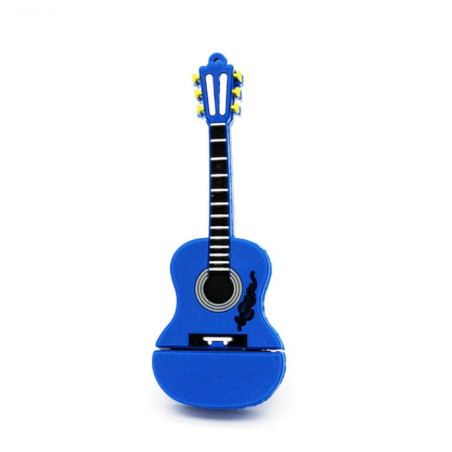 Clé USB 32 Go en forme de guitare acoustique bleue