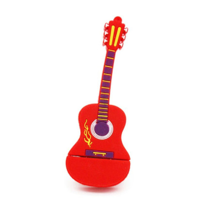 Clé USB 32 Go en forme de guitare acoustique rouge